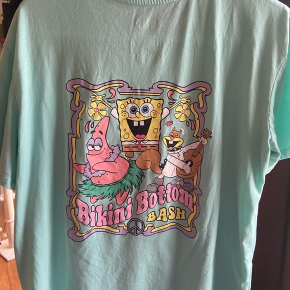 Nickelodeon SpongeBob & Patrick Bikini Bottom Bash T-Shirt - Light Green - Picture 6 of 6